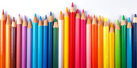 A Rainbow of Color in Pencils, color pencils, art supplies, creative, drawing