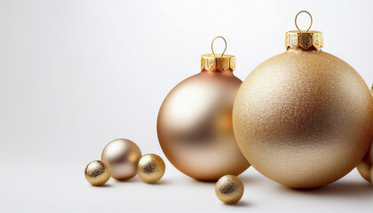 beautiful christmas balls banner with text space