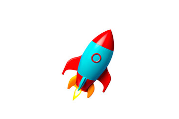 space rocket illustration in childish style