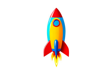 space rocket illustration in childish style