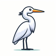 vector design of Egret against white background  © ARSHDEEP