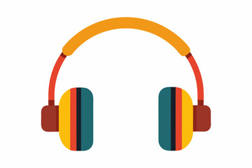 Headphones on a white background