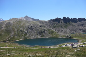 lake and mountains