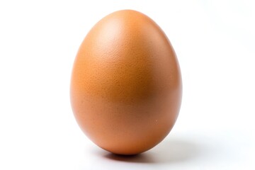 One red egg isolated on a white background
