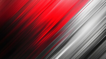Fototapeta premium Abstract diagonal lines with red and gray colors on a blurred background