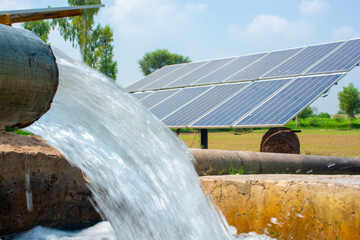 Solar powered water turbine for irrigation