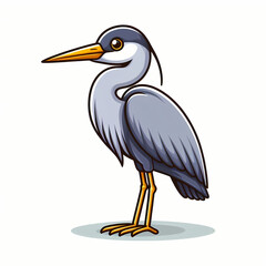 Fototapeta premium vector design of Heron against white background 