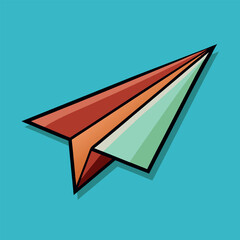Fototapeta premium Paper Airplane Vector Illustration