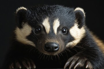 close up of a Mellivora capensis