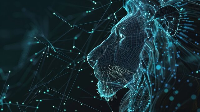 Wireframe Lion