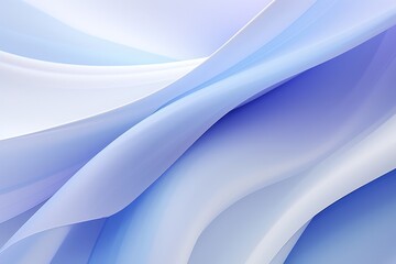 Obraz premium Abstract Blue and White Flowing Design - Minimalist Background