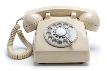  Dial telephone isolated on a white background
