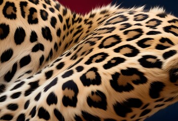 Close-up of a leopard's fur, showing the distinctive spotted pattern