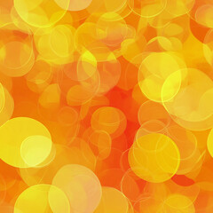 A warm, circular bokeh pattern in orange and yellow hues, creating a soft, glowing, and festive atmosphere.