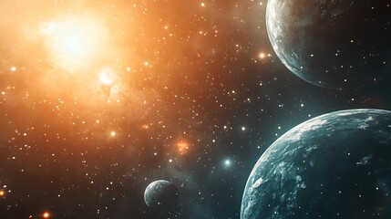 Obraz premium Space Exploration: A Stellar Encounter