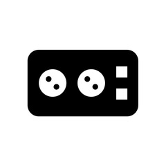 Power socket solid icon