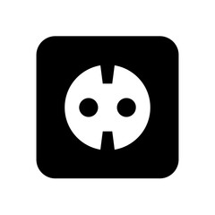 Power socket solid icon