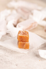 Creamy toffee with salt, handmade