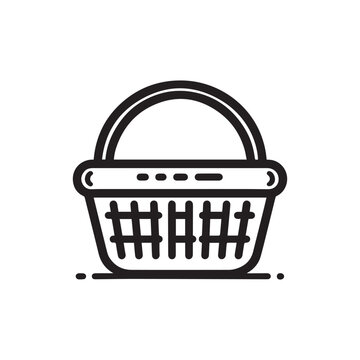 recommend clip art: Abstract basket silhouette icon, grocery shopping, special offer,Shopping Basket, vector silhouette icon design.