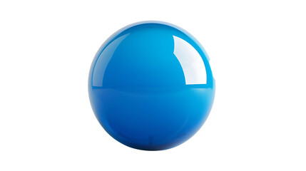 floated round blue ball isolate on withe background