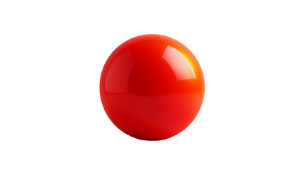 floated round red ball isolate on withe background