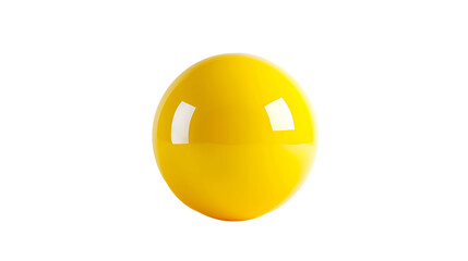 floated round yellow ball isolate on withe background