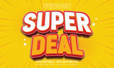 3D Super deal Vector text Effect