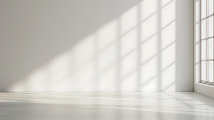 A minimalist white background with subtle shadows and ample space in the middle for text