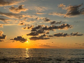 sunset over the sea