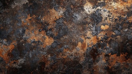 Abstract Textured Wall - Dark Brown and Black Paint, Abstract, Wall, Texture, Art