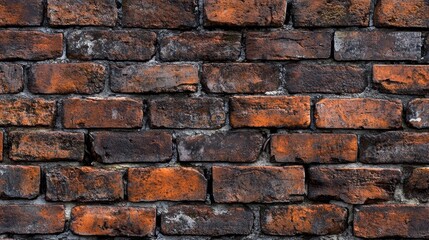 Obraz premium Aged Brick Wall Texture, Brick Wall Background, Brickwork, Brick, Texture