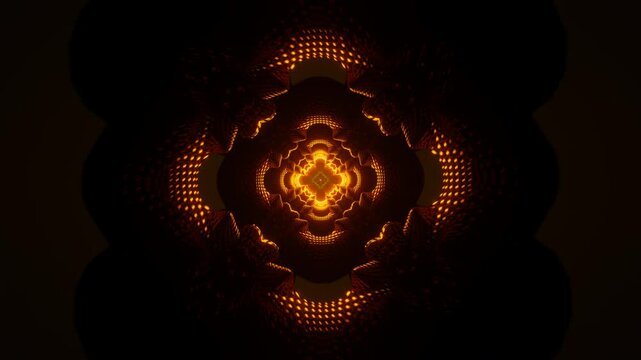 Seamless VJ loop features vibrant neon lights flashing in a rhythmic disco style.