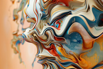 Obraz premium abstract face with multi-colored tones