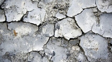 Obraz premium Cracked Gray Concrete Wall, close-up, macro, texture , concrete, crack, wall