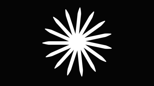 Fireworks. Set of firecracker icons, New Year, Celebrate, and Festival. Flat design on black background, 4k video