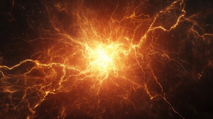 Obraz premium A glowing, translucent ember centered in the image, with bright battery lines that seem to pulse with energy.