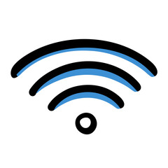 Wifi Hand Drawn Doodle Icon on a isolated white background (7)