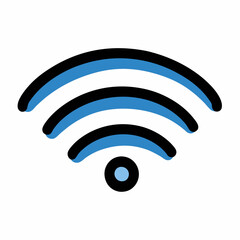 Wifi Hand Drawn Doodle Icon on a isolated white background (13)