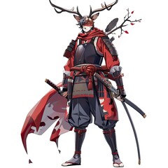 Fototapeta premium Anime Deer Warrior