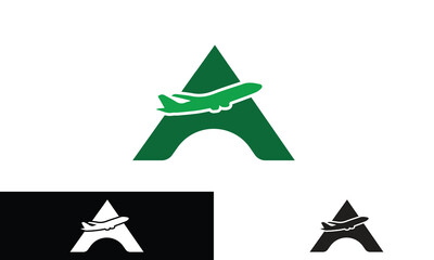 A Letter Logo, Logo A, modern minimalist A letter logo design transportation and traveling agency vector logo design with letter A Plane Logo can be used for company, icon