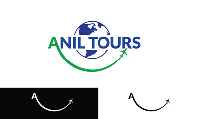  A Letter Logo, Logo A, modern minimalist A letter logo design transportation and traveling agency vector logo design with letter A Plane Logo can be used for company, icon