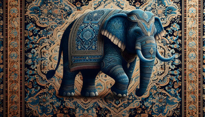 Fototapeta premium Picture of ancient Thai underwear with the legendary elephant pattern.