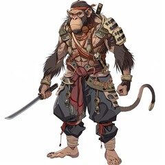 Obraz premium Anime Monkey Warrior