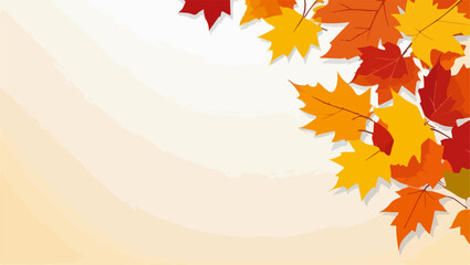 Corner Design with Autumn Leaves: A Warm and Rustic Touch