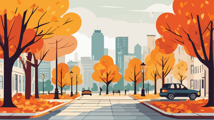 Urban Park in Autumn: A Tranquil City Retreat