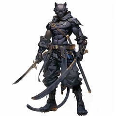 Fototapeta premium Anime Panther Warrior 