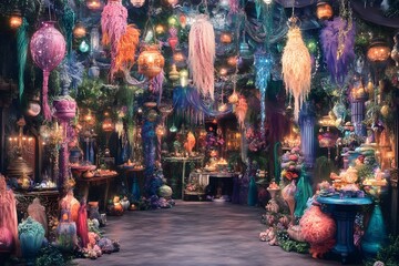 Obraz premium Magical Enchanting Garden Fantasy Interior Design
