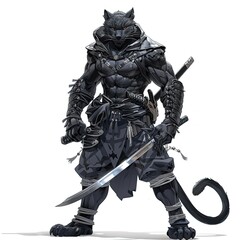 Fototapeta premium Anime Panther Warrior