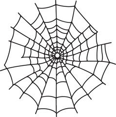Obraz premium a spiders web icon ,vector black color silhouette, isolated white background