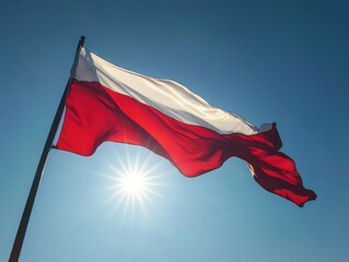 Polska flaga z okazji Święta Niepodległości